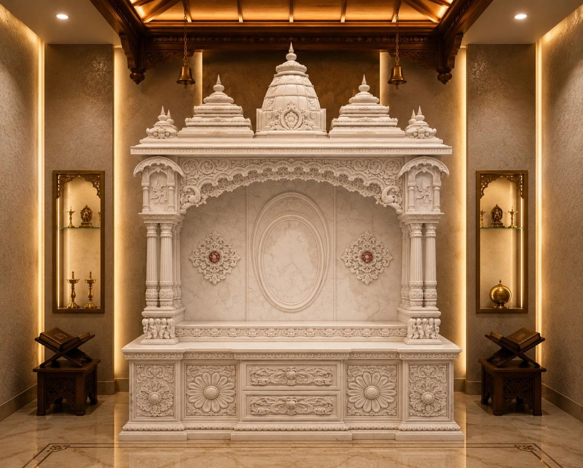 Floor-Standing Marble Temples